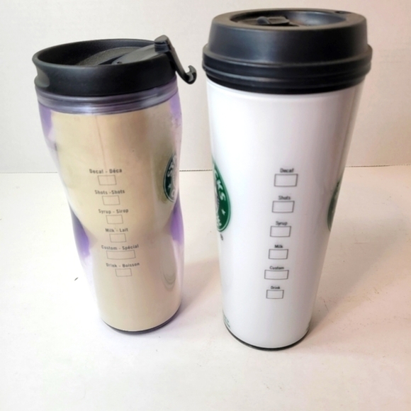 Starbucks Double Wall Travel Tumblers with Lids Bundle x2 - Picture 3 of 9